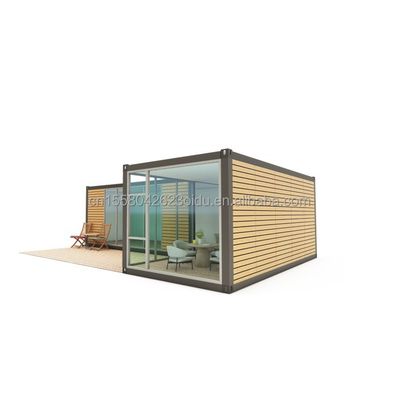 Cuadro de acero acero galvanizado doblado de 180g Cabinas de troncos prefabricadas sencillas Cabinas portátiles de madera para casas pequeñas de 20 pies o 40 pies