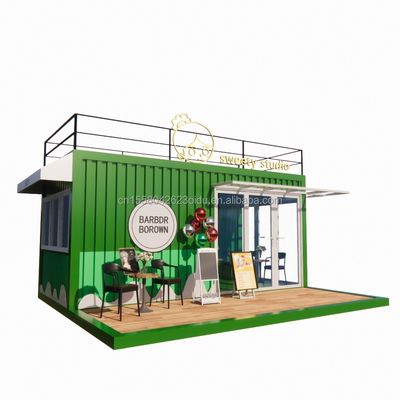 50/75/100mm Panel Sandwich de onda Pared Contenedor portátil de 20 pies Tienda de ropa Tienda móvil prefabricada Tienda minorista pop up