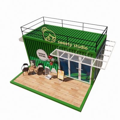 50/75/100mm Panel Sandwich de onda Pared Contenedor portátil de 20 pies Tienda de ropa Tienda móvil prefabricada Tienda minorista pop up