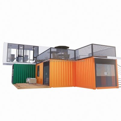 Casas de acero de 40 pies con diseño chino estilo de lujo viviendo en casas prefabricadas de contenedores