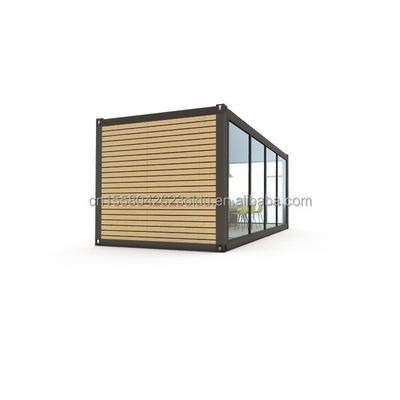 Almacén prefabricado móvil y portátil 20 pies Contenedor de envío Oficina con 50/75/100mm Wave Sandwich Panel Pared