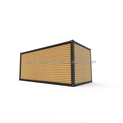 Almacén prefabricado móvil y portátil 20 pies Contenedor de envío Oficina con 50/75/100mm Wave Sandwich Panel Pared