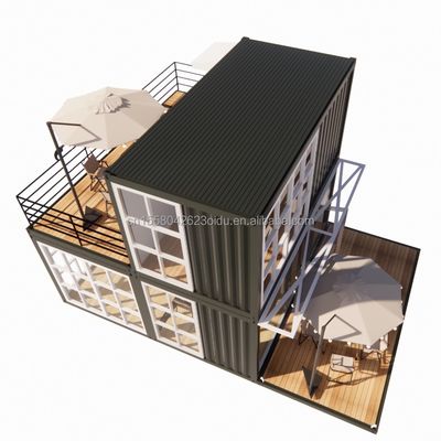 20 pies Prefabricado Envío Casitas pequeñas Casa de contenedores Casa prefabricada móvil para tiendas en estilo de diseño chino