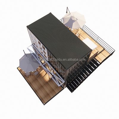 20 pies Prefabricado Envío Casitas pequeñas Casa de contenedores Casa prefabricada móvil para tiendas en estilo de diseño chino