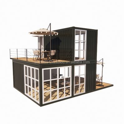 20 pies Prefabricado Envío Casitas pequeñas Casa de contenedores Casa prefabricada móvil para tiendas en estilo de diseño chino