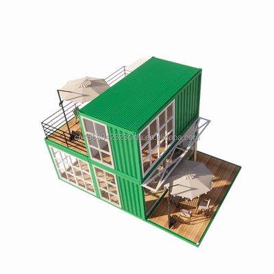 Contenedor totalmente amueblado Casa de contenedores de color personalizado Contenedor de carga marítima de 20 pies solo para necesidades de hotel y supermercado