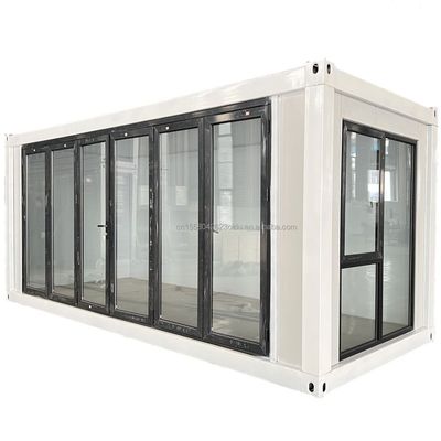 Color personalizado Contenedor de vivienda de 20 pies Casa prefabricada Casa pequeña con tubos cuadrados de acero galvanizado y diseño modular