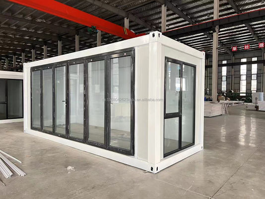 Color personalizado Contenedor de vivienda de 20 pies Casa prefabricada Casa pequeña con tubos cuadrados de acero galvanizado y diseño modular