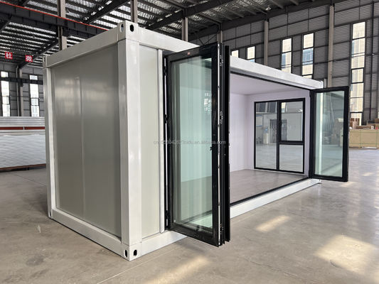 Color personalizado Contenedor de vivienda de 20 pies Casa prefabricada Casa pequeña con tubos cuadrados de acero galvanizado y diseño modular
