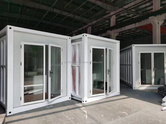 Color personalizado Contenedor de vivienda de 20 pies Casa prefabricada Casa pequeña con tubos cuadrados de acero galvanizado y diseño modular