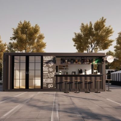 20 pies tienda de contenedores quiosco de contenedores de color personalizado casas para contenedores móviles bar de café