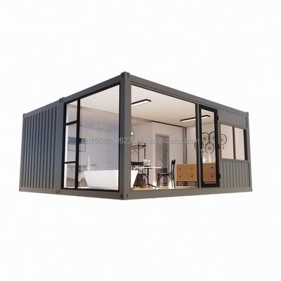 Precio asequible 20 pies o 40 pies portátil Acero ligero Contenedor de techo plano Prefabricado Estudio Casa con color personalizado