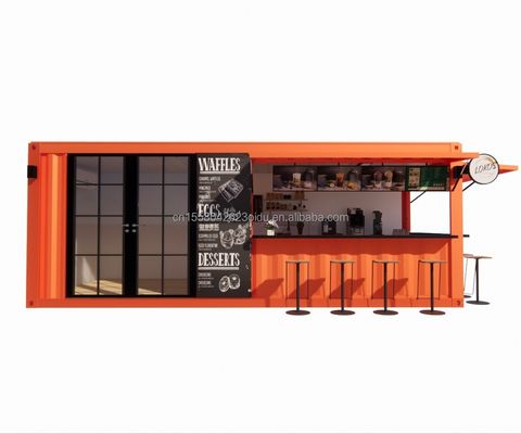 20 pies tienda de contenedores quiosco de contenedores de color personalizado casas para contenedores móviles bar de café