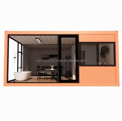 Precio asequible 20 pies o 40 pies portátil Acero ligero Contenedor de techo plano Prefabricado Estudio Casa con color personalizado