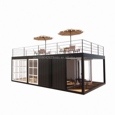 Bar de café de contenedores de color personalizado con estilo de diseño chino y contenedor prefabricado de 20 pies