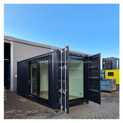 Casas de contenedores resistentes de 20 pies con 50/75/100 mm de panel de sandwich de onda pared y diseño moderno Prefabricar envío Casa pequeña