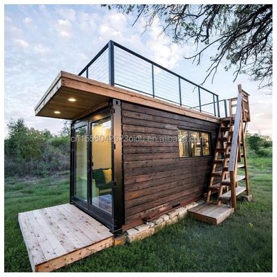 50/75/100mm Panel de sándwich ondulado Casa prefabricada de madera diminuta Contenedor de vivienda Contenedor de dos pisos Edificios de contenedores Cabinas Villa de madera