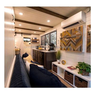 50/75/100mm Panel de sándwich ondulado Casa prefabricada de madera diminuta Contenedor de vivienda Contenedor de dos pisos Edificios de contenedores Cabinas Villa de madera