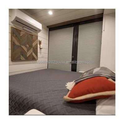 50/75/100mm Panel de sándwich ondulado Casa prefabricada de madera diminuta Contenedor de vivienda Contenedor de dos pisos Edificios de contenedores Cabinas Villa de madera