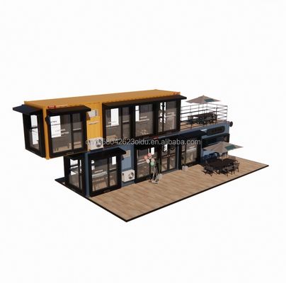 Contenedor de acero galvanizado de flexión diseño bar de café casa tienda móvil restaurante de contenedores