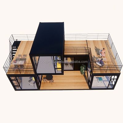 Color personalizado Luxury Modular Home Container Residencial de acero Villa prefabricada Casa prefabricada Casas para tiendas
