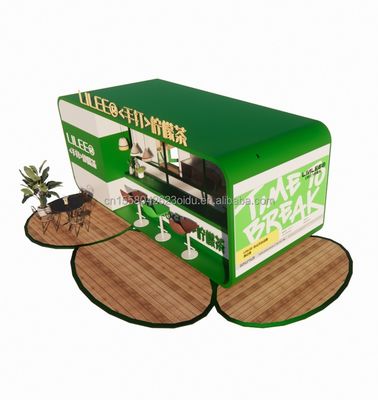 2024 Diseño Extensible Modular al aire libre Contenedor de envío de acero de 20 pies / 40 pies Quiosco Bar de café portátil con equipos