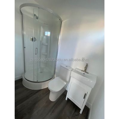 Tubos cuadrados de acero galvanizado Cabina modular prefabricada Jardín de madera Sala de sol Equipo completo