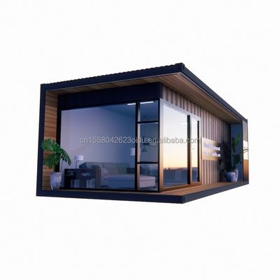 Casas de contenedores Casas prefabricadas Color personalizado Casas de vidrio de madera Casas de contenedores prefabricadas