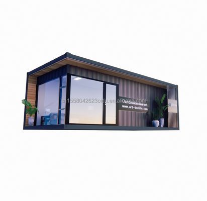 Casas de contenedores Casas prefabricadas Color personalizado Casas de vidrio de madera Casas de contenedores prefabricadas