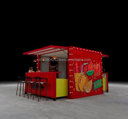 Diseño moderno Color personalizado Contenedor plegable móvil Paquete plano para cafetería Restaurante Casa cocina modular