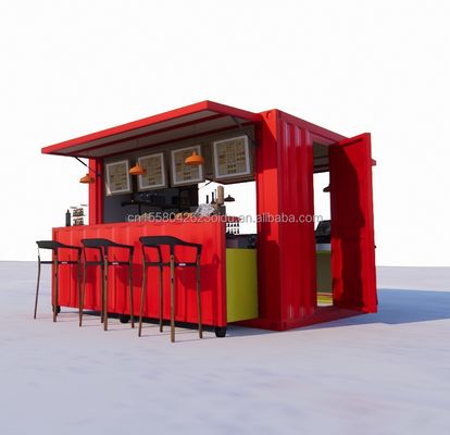 Diseño moderno Color personalizado Contenedor plegable móvil Paquete plano para cafetería Restaurante Casa cocina modular