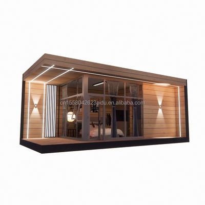 Casa de vidrio de madera prefabricada de 30 pies Contenedor de casa de sol Contenedor prefabricado