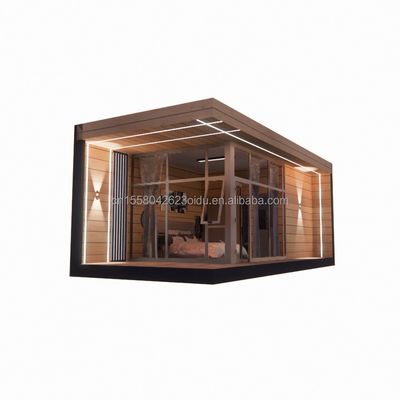 Casa de vidrio de madera prefabricada de 30 pies Contenedor de casa de sol Contenedor prefabricado