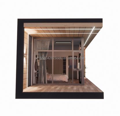 Casa de vidrio de madera prefabricada de 30 pies Contenedor de casa de sol Contenedor prefabricado