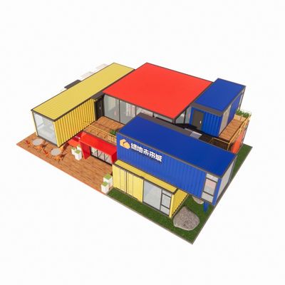 Tubos cuadrados de acero galvanizado estructura principal para personalización casas de contenedores prefabricadas modernas ventanas de aleación de aluminio
