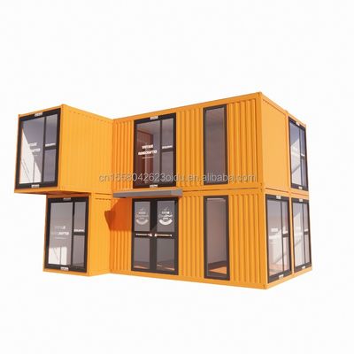20ft/40ft Prefab Modular Mini Kit Set Casas de cabaña Casa de contenedores estilo de diseño moderno 3 dormitorios Casa lista