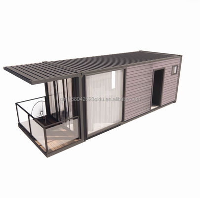 Tubos cuadrados de acero galvanizado Casa de contenedores prefabricada Casa prefabricada móvil Casa de 20 pies Envío Casitas pequeñas Color personalizado