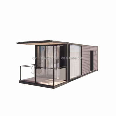 Tubos cuadrados de acero galvanizado Casa de contenedores prefabricada Casa prefabricada móvil Casa de 20 pies Envío Casitas pequeñas Color personalizado