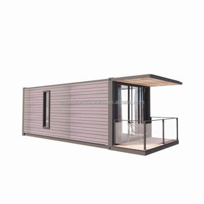 Tubos cuadrados de acero galvanizado Casa de contenedores prefabricada Casa prefabricada móvil Casa de 20 pies Envío Casitas pequeñas Color personalizado