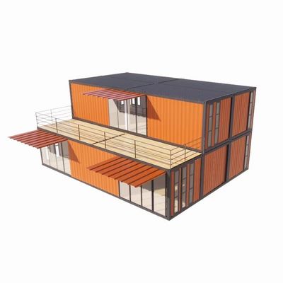 Ventanas de aleación de aluminio y panel de sandwich de onda de 50/75/100 mm Casas prefabricadas de lujo con inodoro