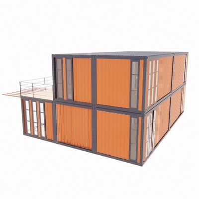 Ventanas de aleación de aluminio y panel de sandwich de onda de 50/75/100 mm Casas prefabricadas de lujo con inodoro