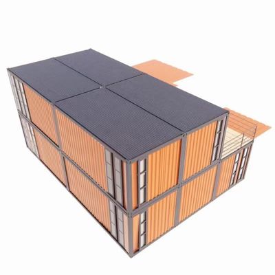 Ventanas de aleación de aluminio y panel de sandwich de onda de 50/75/100 mm Casas prefabricadas de lujo con inodoro
