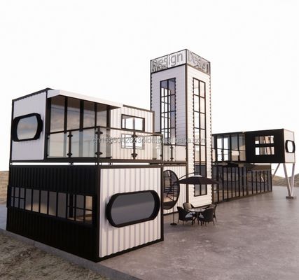 Tubos cuadrados de acero galvanizado Tienda de contenedores Contenedores de envío Tienda portátil Contenedores Diseño de modelos 3D