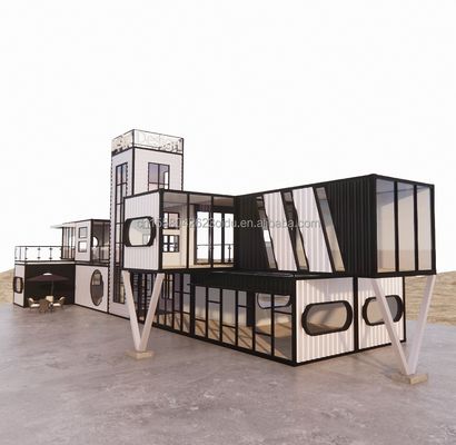 Tubos cuadrados de acero galvanizado Tienda de contenedores Contenedores de envío Tienda portátil Contenedores Diseño de modelos 3D