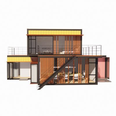 Color personalizado Casas de acero prefabricadas de lujo y prefabricadas con baño