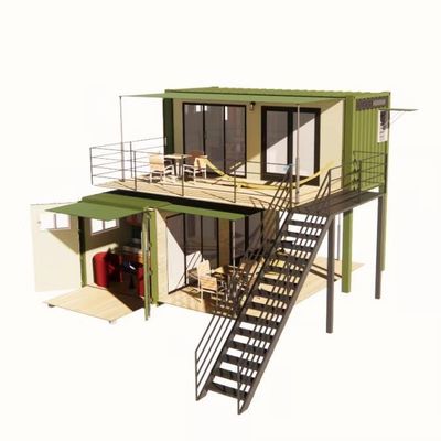 20 pies o 40 pies plegable Puerto Rico vivienda de lujo paquete plano contenedor de envío Casas modulares Prefabricadas Casa prefabricada