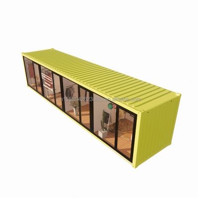 Cuadro de acero de acero galvanizado con flexión de acero 180g estilo de diseño chino EU 40 pies casas prefabricadas para ropa moderna tienda tienda
