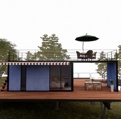 Tienda Casa modular prefabricada moderna y fácil de ensamblar con paredes de paneles de sandwich de onda de 50/75/100 mm