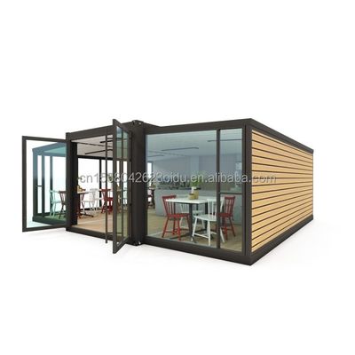 Estructura principal Tubos cuadrados de acero galvanizado módulos de contenedores para cafetería de hotel moderno en la UE Australia