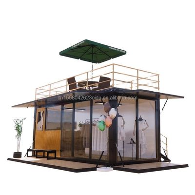 Supermercado Tienda de contenedores prefabricada para bar de café familiar en diseño modular